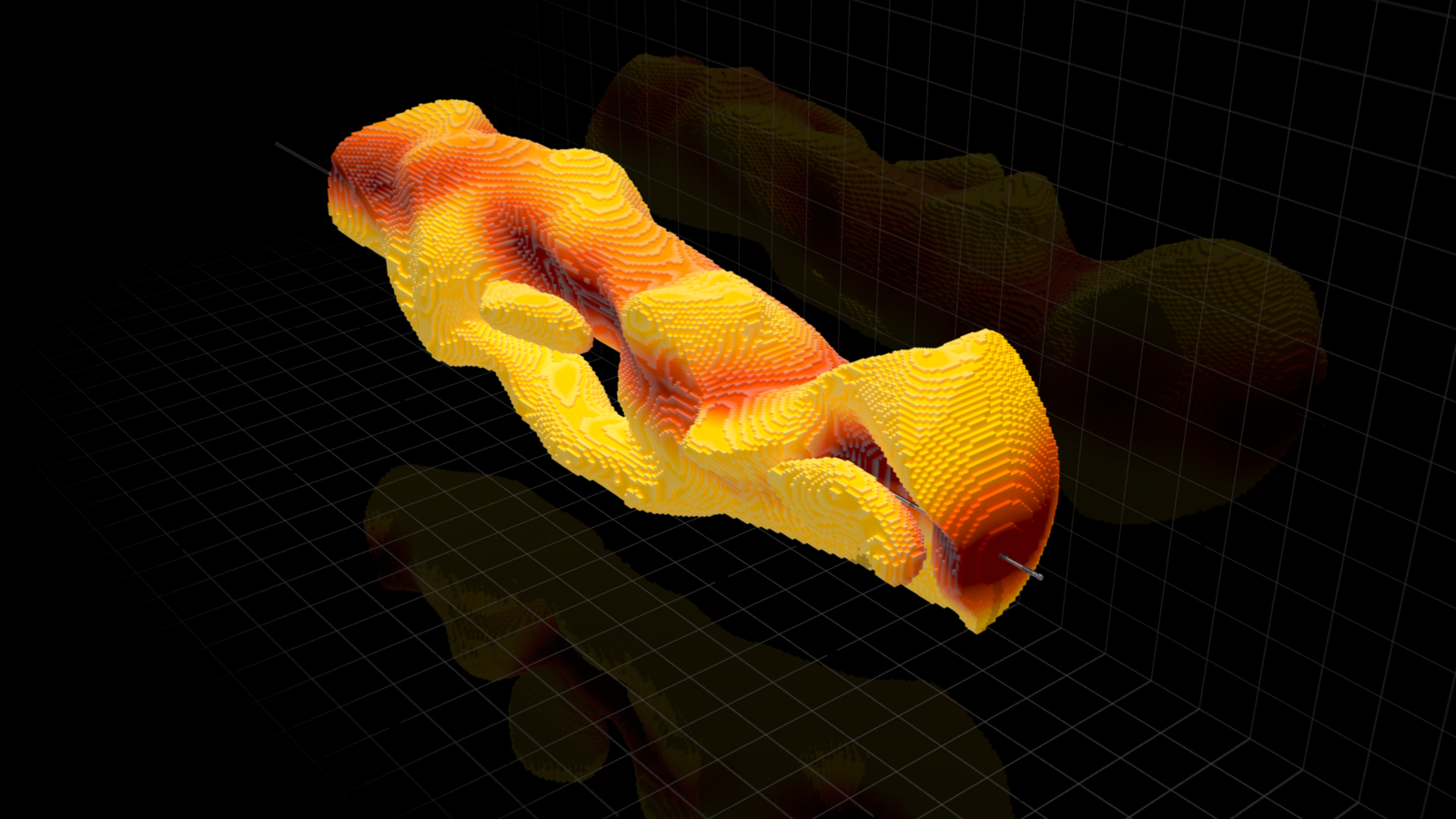 3D visualization of a geological formation